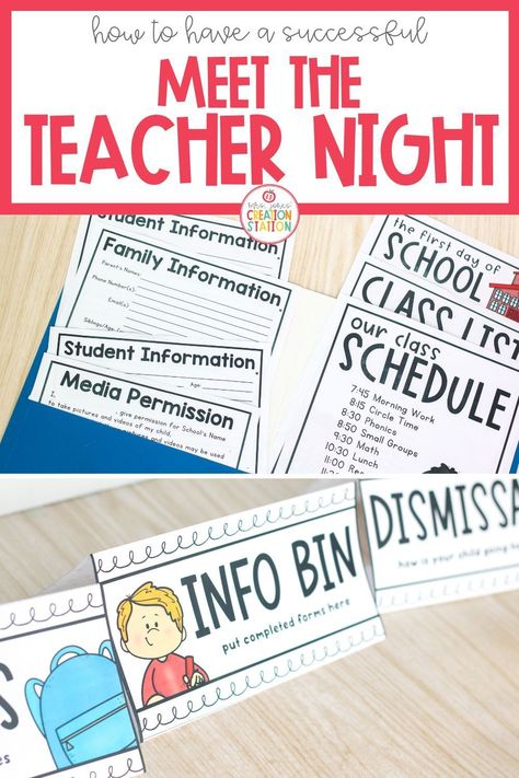 Are you planning for or ready for Meet the Teacher Night? This blog will give you some tips on how to make Meet the Teacher Night a great success for you and provides a link for my NEW Meet the Teacher editable documents. Be sure to check it out, I promise you won't regret it. For more Back to School resources, follow Mrs. Jones' Creation Station. Meet The Teacher Stations, Meet The Teacher Night Middle School, Meet The Teacher Night, Meet The Teacher Night Stations, Meet The Teacher Stations Free, Free Meet The Teacher Template Editable Preschool, Meet The Teacher Template Free Download, Preschool Stations, Meet The Teacher Template