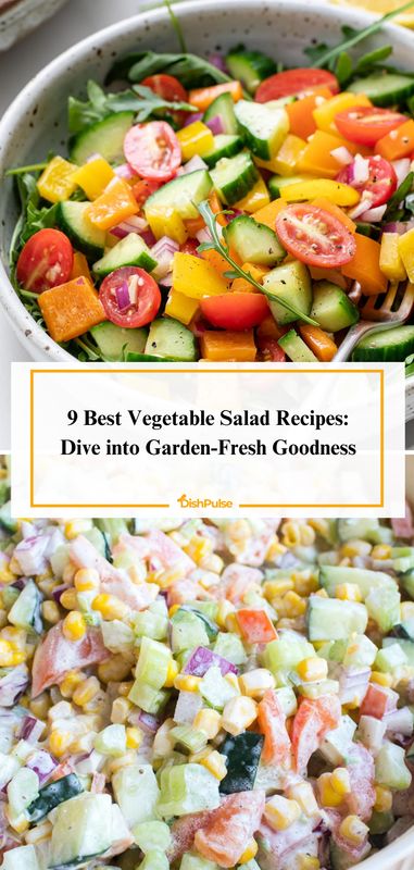 Dive into garden-fresh goodness with the 9 Best Vegetable Salad Recipes! From vibrant greens to colorful veggies, enjoy refreshing salads that are perfect for any occasion. 🥗🥒 


#VegetableSalads #GardenFresh #RefreshingFlavors #HealthyEating #DishPulse 𝗗𝗼𝘂𝗯𝗹𝗲-𝘁𝗮𝗽 𝗶𝗳 𝘁𝗵𝗶𝘀 𝗰𝗮𝘂𝗴𝗵𝘁 𝘆𝗼𝘂𝗿 𝗲𝘆𝗲! Mixed Veggie Salad, Marinated Vegetable Salad Recipes, Fresh Veggie Salad, Mixed Vegetable Salad Recipes, Vegetable Salad Dressing, Chopped Vegetable Salad, Healthy Vegetable Pasta, Chopped Veggie Salad, Vegetable Salad Ingredients