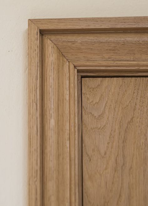 Solid oak architrave available to match your solid oak skirting or to simply finish off your oak door. Like our oak skirting, we have the oak architrave available in a range of different moulds - from the simple to the ornate. Each architrave piece is 20mm thick and 3 inches in width. Thick Door Frame, Oak Architrave, Architrave Door Frames, Architrave Design, Skirting And Architrave, Oak Skirting Boards, Architrave Door, Oak Door, Main Entrance Door Design