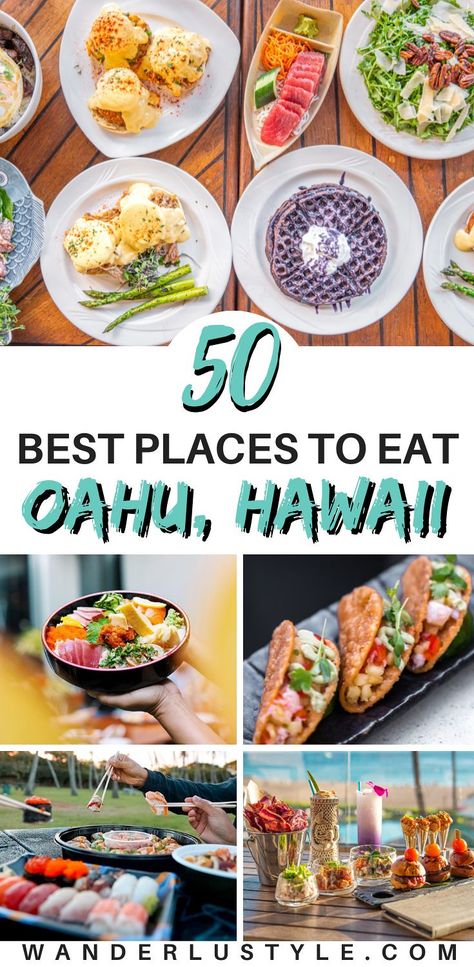 50 Best Places To Eat on Oahu, Hawaii - Hawaii Foodie, Best Hawaii Food, Hawaii Travel, Best Food in Hawaii, Best Places to Eat in Hawaii, Where to Eat in Hawaii, Where to eat on oahu, where to eat in waikiki Epic Vacations, Oahu Food, Oahu Restaurants, Hawaii Trip Planning, Hawaii Vacation Tips, Hawaii Itinerary, Oahu Vacation, Oahu Travel, Hawaii Travel Guide