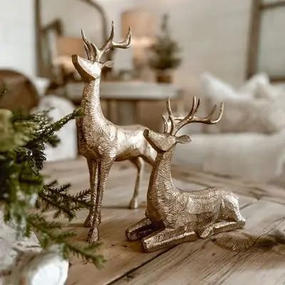 CHRISTMAS IN JULY | Shop Sales Events Antique Farmhouse Reindeer Decor, Cedar Garland, Tartan Throws, Antique Lanterns, Ornament Garland, Reindeer Decorations, Shabby Chic Diy, Romantic Decor, Christmas Canvas