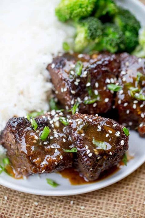 Slow Cooker Korean Short Ribs Beef Ribs Recipe Slow Cooker, Beef Ribs Slow Cooker, Ribs Slow Cooker, Korean Beef Short Ribs, Slow Cooker Ribs Recipe, Korean Short Ribs, Slow Cooker Korean Beef, Boneless Short Ribs, Boneless Beef Short Ribs