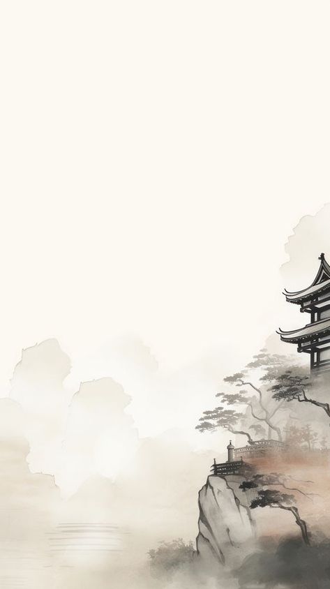 Chinese temple wallpaper backgrounds drawing sketch. | premium image by rawpixel.com / north Chinese Art Background, Chinese Temple Drawing, Iphone Wallpaper Chinese, Chinese Art Wallpaper, Temple Chinese, Backgrounds Drawing, Temple Background, Art Iphone Wallpaper, Page Background Design