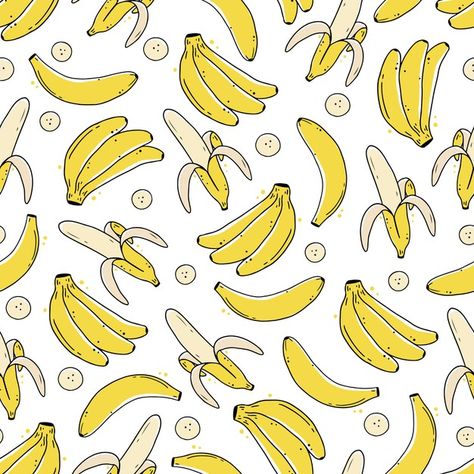 Food Abstract, Banana Wallpaper, Grape Tree, Monkey And Banana, Kawaii Fruit, Banana Pattern, Animal Flashcards, Banana Fruit, Food Patterns