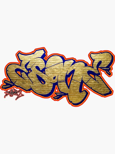 Gold Graffiti, Graffiti Names, Urban Street Art, Urban Graffiti, Gold Stickers, Graffiti Drawing, Gold Chrome, New Sticker, Gold Piece