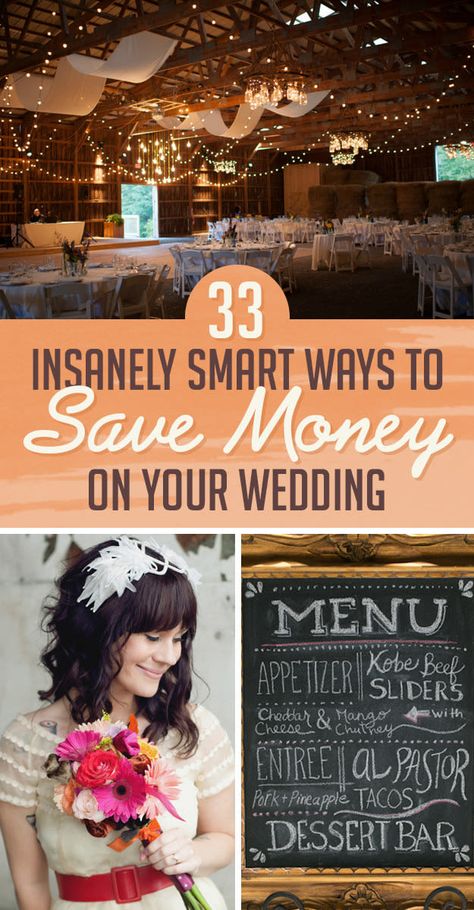 33 Insanely Smart Ways To Save Money On Your Wedding Wedding Layouts, Frugal Wedding, Wedding On A Budget, Practical Wedding, Funny Wedding, Ceremony Ideas, A Barn, Reception Ideas, Wedding Planning Tips