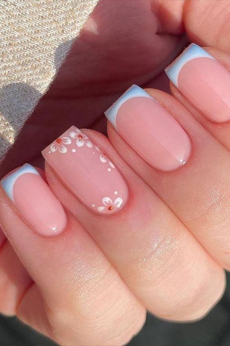 French Nails Spring, Nails June, Spring Nails Art, Nails April, Nails March, June Nails, Nails May, Gel Nails French, March Nails