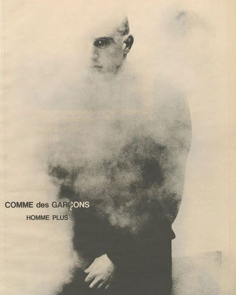 y Jeffries for Comme des Garçons Homme Plus, Autumn/Winter 1985 advertising, by Arthur Elgort.  For the sake of completeness, I will post Comme Des Garcons Campaign, Alchemy Illustration, Arthur Elgort, Photo Inspo, Comme Des Garcons, Alchemy, My Vibe, Inspire Me, Sake