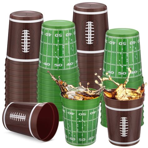 PRICES MAY VARY. Football plastic cups set: you will receive 24 pieces of football party cups in 2 different styles including the classic football design and the stadium design, 12 pieces for each style, providing plentiful quantities to meet all your football-themed party needs An appropriate size of reusable football plastic cups: our football party cups have a generous capacity of about 16 ounces and measure approximately 11 x 9 x 6.6 cm / 4.3 x 3.54 x 2.6 inches, proper in size, making them Kids Party Cups, Sports Viewing Party, Football Tailgate Party, Football Party Favors, Super Bowl Decorations, Football Party Supplies, Football Party Decorations, Party Supply Kits, Cocktail Decoration