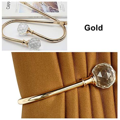 Drapery Holdbacks, Curtain Tie Back Hooks, Country Curtains, Curtain Tie Backs, Gold Price, Curtain Decor, Curtain Hooks, Interior Home, Binders