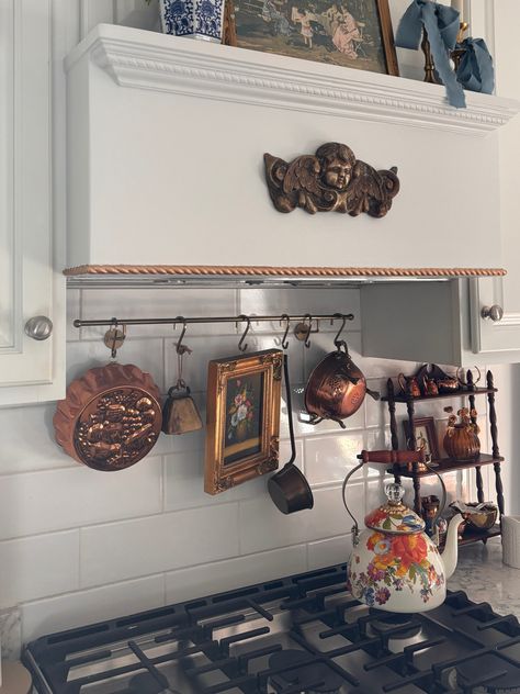 Modern Trim Metal S-Hook Wall Rack … curated on LTK Hanging Pot Rack Decorating Ideas, Kitchen Wall Rack, Modern Trim, Hanging Pans, Pot Rack Hanging, Over Sink, Coffee Bar Home, Hanging Bar, Wall Rack