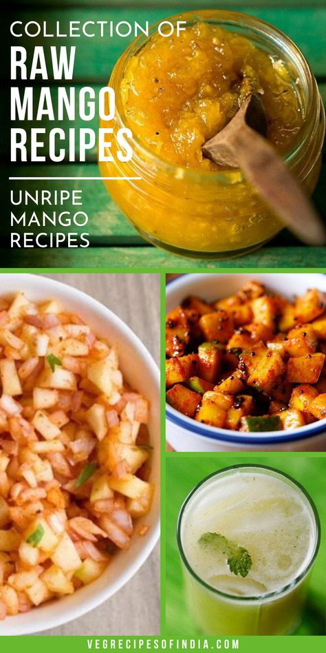 Mango Recipes Indian, Raw Mango Recipes, Indian Pickle Recipe, Sweet Crepes Recipe, Rasam Recipe, Indian Recipes Authentic, Buttermilk Recipes, Raw Mango, Chaat Recipe