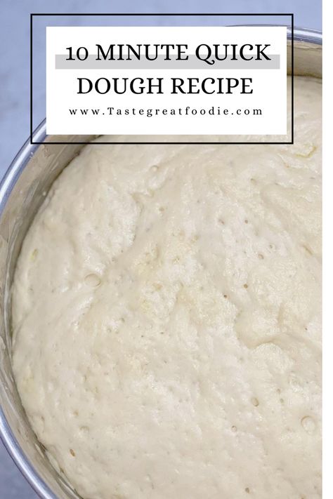 10 minute Quick-dough recipe Easy Bread Dough Recipe Simple, Bread Dough Recipe Easy, Liquid Bread Dough, How To Make Dough Without Yeast, All Purpose Dough Recipe, Universal Dough Recipe, Quick Dough Recipe, Easy Sweet Dough Recipe, Miracle Dough Recipe