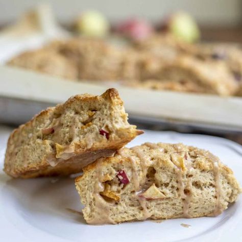 Sourdough Apple Scones - A Blossoming Life Sourdough Apple Scones, Sourdough Discard Apple Scones, Apple Scones Sourdough, Apple Cinnamon Sourdough Discard Scones, Apple Cinnamon Sourdough Discard Muffins, Sourdough Discard Strawberry Scones, Sourdough Discard Apple, Sourdough Discard Scones, Discard Scones