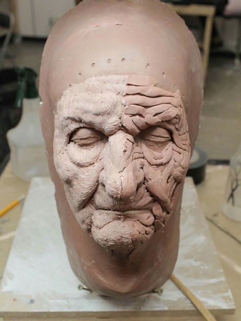 Baba Jaga, Prosthetic Makeup, Sculpting Tutorials, Anatomy Sculpture, Sculpture Head, Human Sculpture, Sculpture Techniques, Sculpture Art Clay, Paper Mache Sculpture