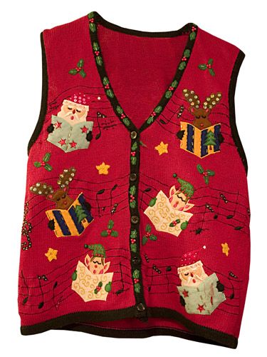 Worst Gifts Ever - Worst Holiday Gifts To Give Holiday Vest, Bad Gifts, Ugly Christmas Sweater Vest, Tacky Christmas Sweater, Christmas Vest, Christmas Sweater Vest, Knitting Sweaters, Tacky Christmas, Liquidation Sale