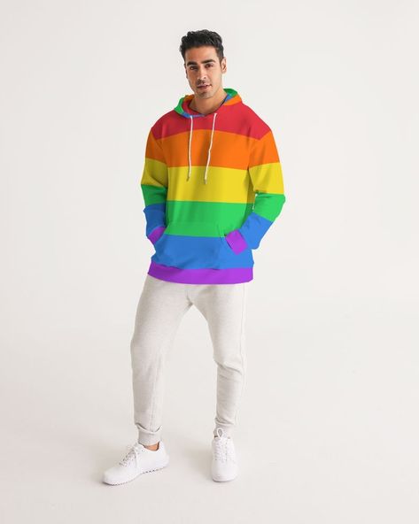 Gay Outfits, Lgbtq Fashion, Pride Fashion, Pride Hoodie, Rainbow Hoodie, Silly Clothes, Usa Pride, Gay Pride Flag, Asexual Pride