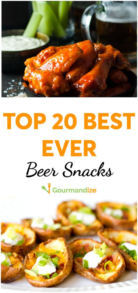 Some foods go down better with beer than others. Here are our top 20 picks for the best beer snacks ever!  #snacks #appetizers #fingerfood #recipes #bestrecipes #beersnacks #gamedayrecipes #barfood Pub Food Ideas Appetizers, Food That Pairs With Beer, Brewery Snack Ideas, Appetizers For Beer Tasting, Beer Food Pairings Appetizers, Beer Themed Party Food, Beer Snacks Ideas Parties Food, Snacks For Beer Tasting Party, Beer And Appetizer Pairings