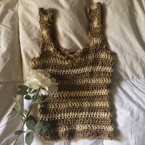 Earthy Crochet Top, Crochet Top Inspo Ideas, Crochet Turtle Pattern, Crochet Brown, Crochet Tube Top, Crochet Organizer, Crochet Turtle, Crochet Clothing And Accessories, Kawaii Crochet