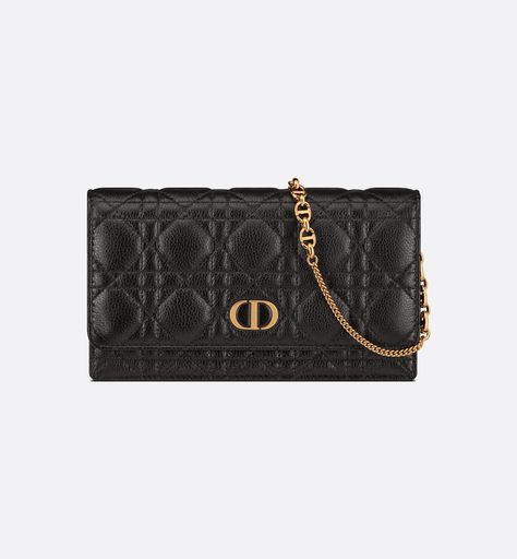 Dior Caro Pouch Black Supple Cannage Calfskin | DIOR Dior Caro Pouch, Dior Caro, Christian Dior Couture, Best Wallet, Dior Couture, Miss Dior, Dior Wallet, Leather Travel, Leather Chain