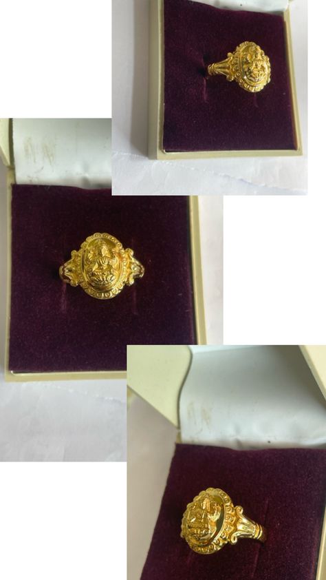 Gold Lakshmi Devi ring 4.5g Lakshmi Devi Rings, Lakshmi Devi, New Gold Jewellery Designs, Cutwork Blouse Designs, Gold Jewelry Stores, Gold Rings Fashion, Rings Gold, Gold Earrings Designs, My Photo Gallery