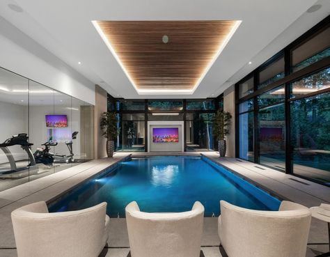 toledo residence - AZD Associates Interior Pool Design, Interior Pool, Sleek Architecture, Pool Indoor, Indoor Pool Design, Pools Backyard Inground, Pools Backyard, Dream Pools, Pool Side