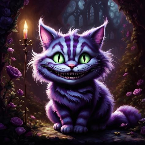 Gothic Style Cheshire Cat - AI Generated Artwork - NightCafe Creator Insulin Chart, Cat Desktop Wallpaper, Gothic Alice In Wonderland, Cheshire Cat Wallpaper, Glow Painting, Dark Characters, Cheshire Cat Art, Cheshire Cat Quotes, Wonderland Aesthetic