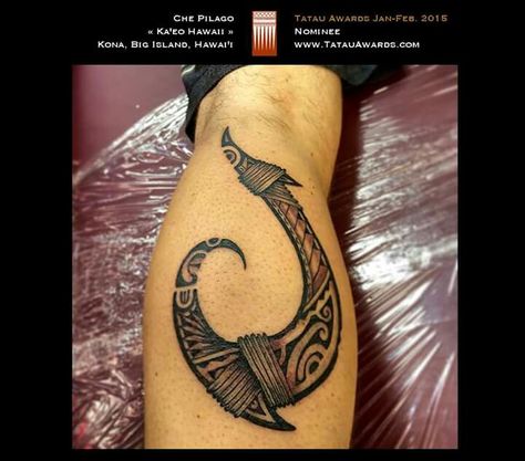 Tatau Hawaiian Hook Tattoo, Hook Tattoo, Ta Moko Tattoo, Fishing Hook Tattoo, Hawaiian Tattoos, Tattoo Font For Men, Hook Tattoos, Best Leg Tattoos, Hawaii Tattoos