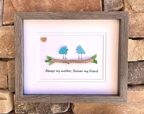 Amazon.com: Unique Gift for Mom, Framed 8x10 Sea Glass Art Captioned “Always my mother, forever my friend”, Mother’s Day Gift, Gift for Mom, Handmade Sea Glass Decor : Home & Kitchen Sea Glass Decor, Unique Gifts For Mom, Sea Glass Art, Forever Me, My Mother, Glass Decor, Gift For Mom, My Friend, Sea Glass