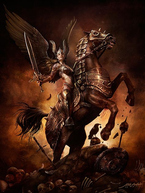 Yigit Koroglu Valkyrie Norse, Valkyrie Tattoo, Arte Viking, Art Viking, Digital Art Gallery, Viking Art, Viking Tattoos, Fantasy Warrior, Arte Fantasy