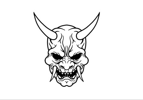 Tatoo Desings Boy, Oni Mask Black And White, Samurai Mask Tattoo Design, Oni Mask Sketch, Oni Mask Tattoo Design, Oni Mask Tattoo Design Ideas, Samurai Mask Tattoo, Oni Mask Tattoo, Oni Tattoo