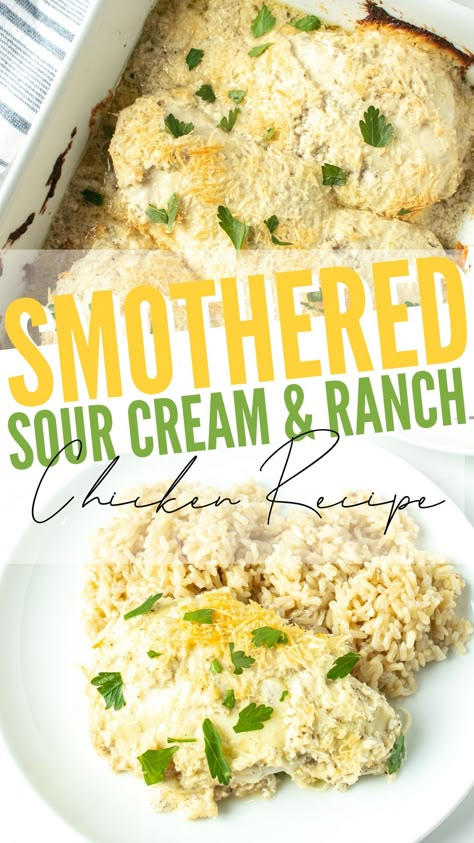 Baked Chicken With Sour Cream Recipes, Sour Cream Chicken And Rice, Crockpot Chicken With Sour Cream, Ranch Chicken Casserole Recipes, Chicken Breast With Sour Cream Recipes, Crockpot Recipes With Sour Cream, Baked Sour Cream Chicken, Sour Cream Chicken Bake, Recipes With Chicken And Sour Cream