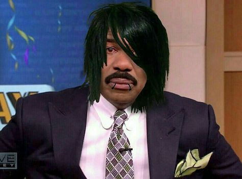 Steve Harvey, Tv, Green, Hair, Black