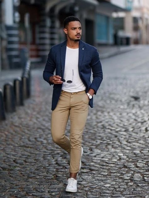 Casual Blazer Outfits Men, Blue Blazer Outfit Men, Jeans Blazer Outfit, Blue Blazer Outfit, Blue Blazer Men, Outfits Blazer, Blazer Outfit Ideas, Blazers For Men Casual, Mens Smart Casual Outfits