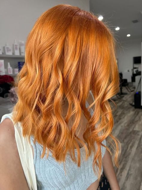 Fake Ginger Hair, Hair Inspo Ginger, Orange Hair Green Eyes, Fun Haircolor, Sandy Hair Color, Ginger Hair Inspo, Ginger Orange Hair, Summer Hair Inspo, Sandy Hair