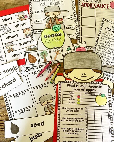 First Grade Lemonade on Instagram: “HAPPY APPLE WEEK 🍎🍏 This week our class will be celebrating all things apple and Johnny Appleseed! If you own my apple unit, I have just…” Apple Week, Apple Unit, Johnny Appleseed, Apple Seeds, Fall Apples, First Grade, Apples, Lemonade, The Unit