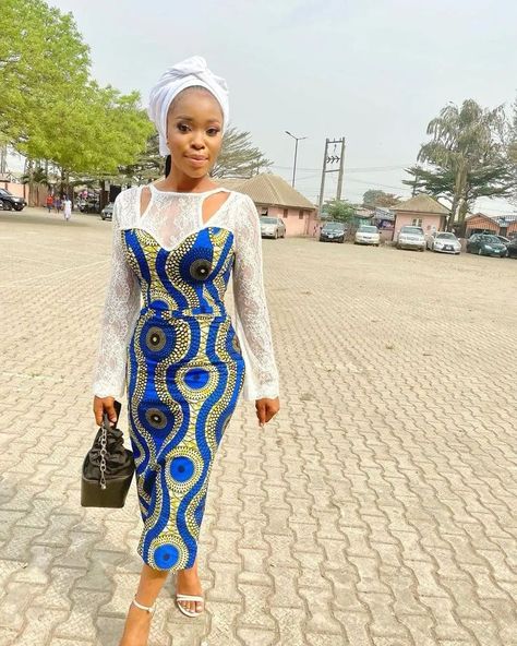 Ankara Styles For Ladies, Nigerian Fashion Designers, Lace Wedding Guest Dress, Ankara Dress Designs, Beautiful Ankara Styles, New Look Fashion, Ankara Dress Styles, African Print Dress Ankara, African Dresses Modern