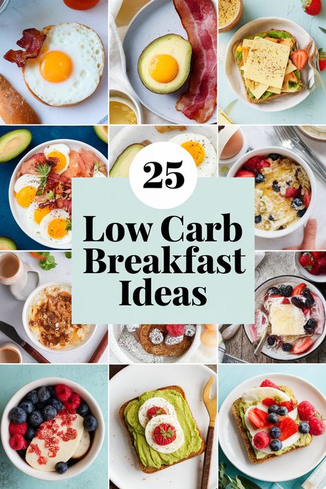 Start your day with energy and focus! These 25 low carb breakfast recipes are packed with nutrients to keep you feeling full and energized all morning.  Enjoy a variety of flavors and textures, all without the carbs! Low Carb Diet Breakfast, Quick Easy Low Carb Breakfast, Low Carb Breakfast Meals, Low Carb Protein Breakfast, Low Carb Breakfast Meal Prep For The Week, Low Carb Meals For Breakfast, Low Carb Breakfast Ideas No Eggs, Low Carb Breakfast Recipes Easy, Lowcarb Breakfast Recipes