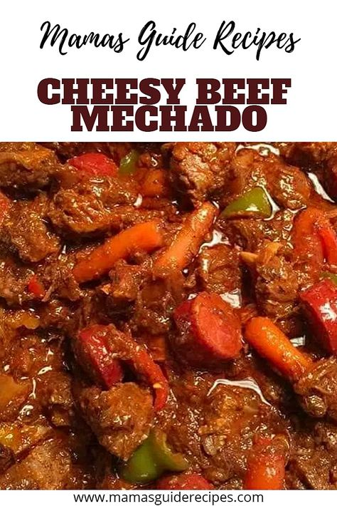 Beef Mechado Recipe, Beef Recipe Filipino, Mechado Recipe, Caldereta Recipe, Beef Mechado, Filipino Pork Recipes, Buttery Shrimp, Easy Filipino Recipes, Pinoy Recipe