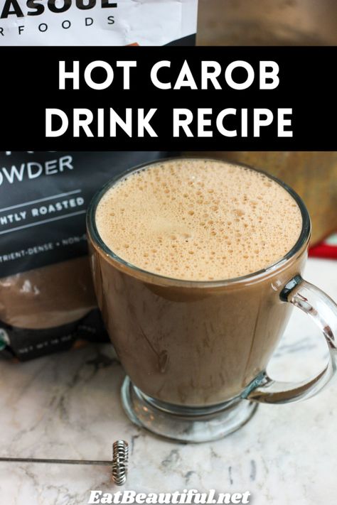 Aip Hot Drinks, Carob Powder Benefits, Carob Drink Recipes, Aip Hot Chocolate, Hot Carob Drink Recipe, Carob Powder Recipes Desserts, Carob Recipes, Aip Drinks, Primal Living