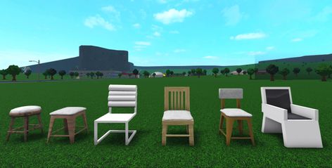 Three of them are my own idea, though I’m unsure if anyone has made/used them before in the past, so creds to the original owners of this idea! | TAGS : #roblox #welcometobloxburg #bloxburg Bloxburg Chair Custom, Chair Decals Bloxburg, Custom Builds Bloxburg, Bloxburg Chair Design, Custom Chairs Bloxburg, Custom Chair Bloxburg, Bloxburg Custom Chair, Bloxburg Lighting, Bloxburg Custom Door