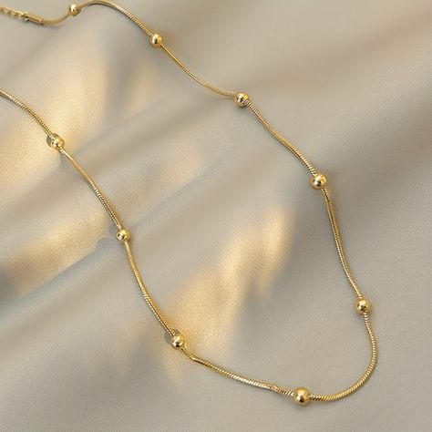 Faster shipping. Better service Vintage Gold Necklace, Sterling Silver Choker, Round Bead Necklace, Silver Choker Necklace, Mens Jewelry Necklace, Silver Choker, Necklace Minimalist, Styl Retro, Steel Necklace