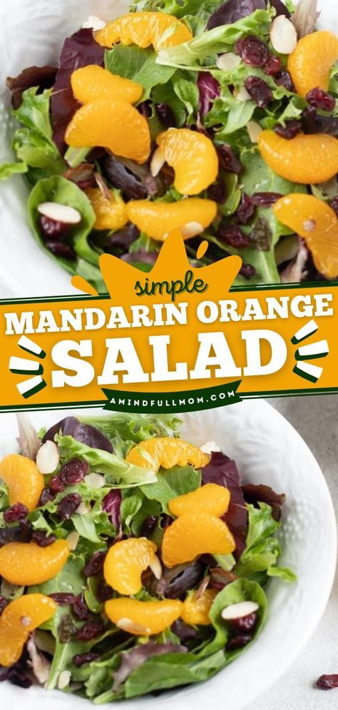 Dressing For Salad, Citrus Salad Dressing, Mandarin Salad, Orange Salad Recipes, Mandarin Orange Salad, Orange Dressing, Spring Mix Salad, Orange Vinaigrette, Vegan Salad Dressing