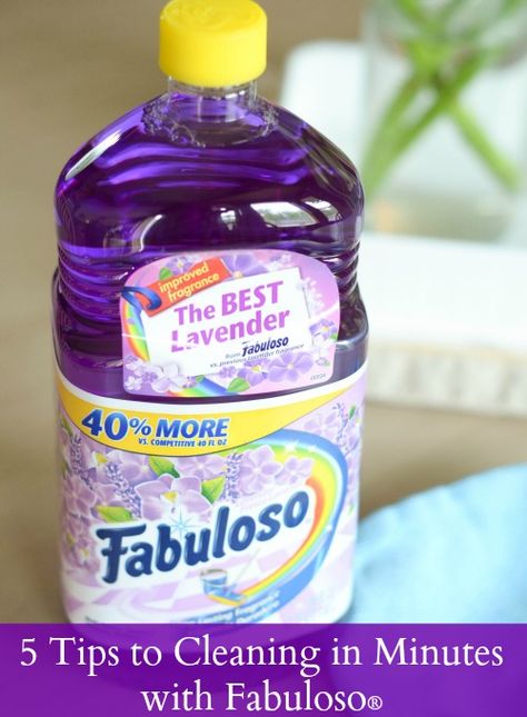 5 Tips to Cleaning in Minutes with Fabuloso® #MiFabuloso #ad Fabuloso Cleaner, Clean House Smell, Diy Cleaning Spray, Floor Cleaning Solution, Mopping Floors, Clean Couch, House Smell Good, Easy Cleaning Hacks, All Purpose Cleaner