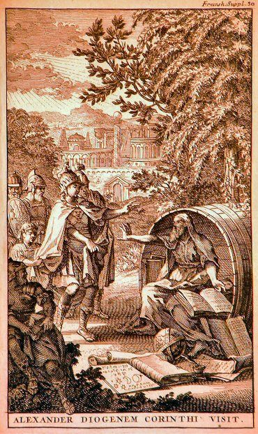 Alexander visits Diogenes in Corinth -Diogenes asks him to stand out of his sun (1696) Diogenes Of Sinope, Alexander Dumas, Book Design Inspiration, Wallpaper Iphone Disney Princess, Art Of Man, Pub Decor, Alexander The Great, Historical Art, Chiaroscuro