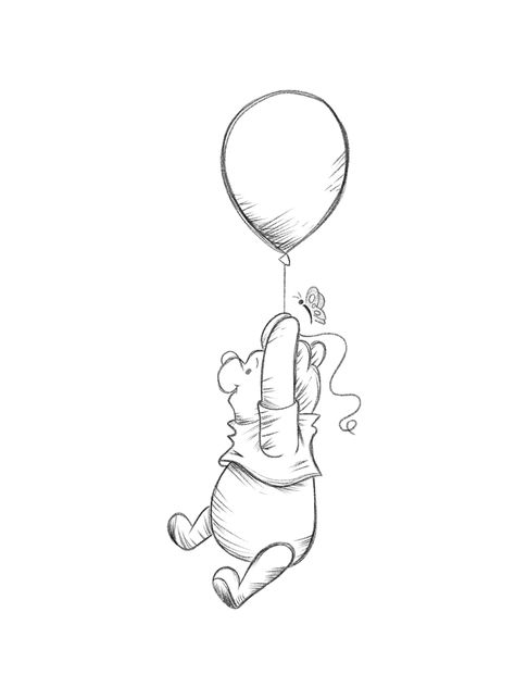 Winnie The Pooh Inspired Tattoos, Winnie The Pooh Black And White, Tattoos Winnie The Pooh, Rain Cloud Tattoos, Winnie The Pooh Tattoo, Winnie The Pooh Tattoos, Disney Inspired Tattoos, Ear Tattoo Ideas, Birthday Tattoo