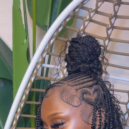 Small Fulani Braids, Boho Curls, Black Kids Braids Hairstyles, Poetic Justice Braids, Sleek Ponytail Hairstyles, Hairstyles Pictures, Hair Braider, Feed In Braids Hairstyles, Faux Locs Hairstyles