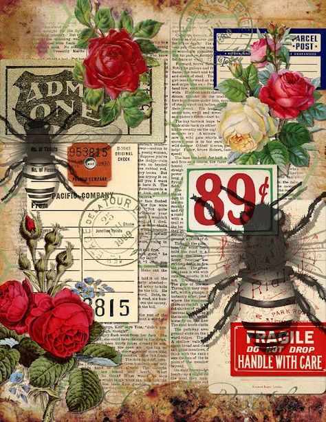 Free Printables: Vintage Collages | Bountiful Heirlooms | Bloglovin’ Free Printables Vintage, Photoshop Elements Tutorials, Scrapbook Printables Free, Free Collage, The Graphics Fairy, Free Vintage Printables, Art Journal Cover, Free Printable Art, Junk Journal Ideas