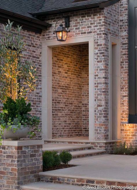 Brick House Exterior, Brick Siding, English Country Home, Brick Houses, Painting Concrete Porch, Casa Country, English Country Style, Brick Exterior House, Painted Concrete Porch