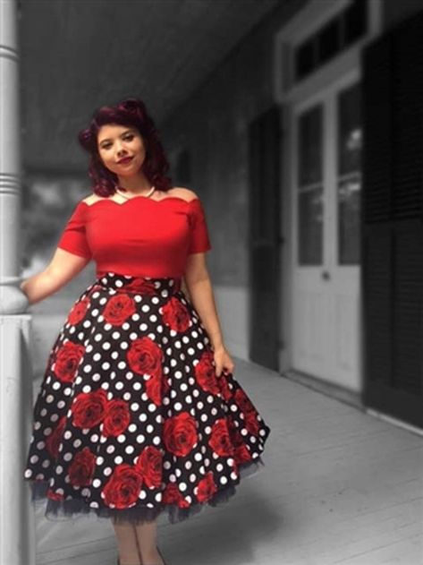 Rockability Fashion, Rockabilly Fashion Outfits, Style For Plus Size, Vintage Outfits Aesthetic, Plus Size Rockabilly, Tulip Top, Dresses 1950s, Rockabilly Pinup, Pinup Style